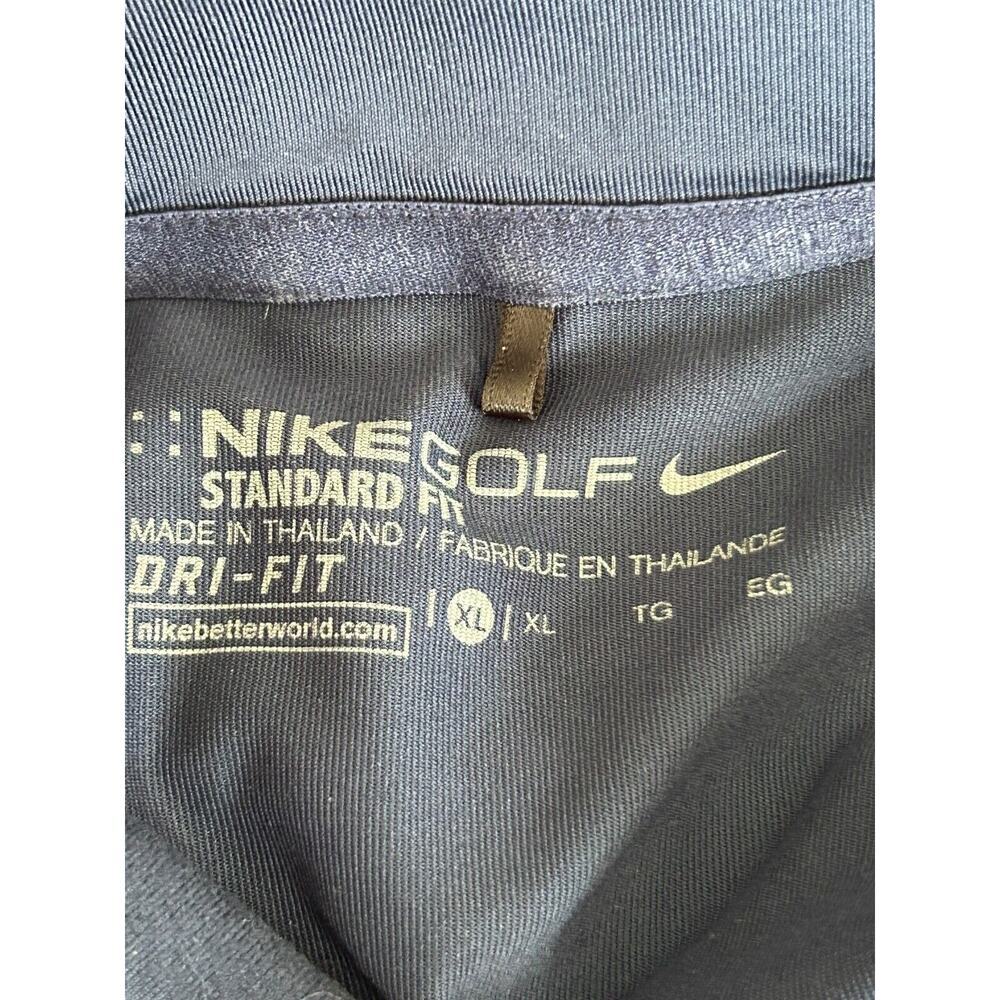 Nike Golf Dri Fit Shirt Men’s XL Standard Fit Blue Dark Blue Color Block Polo - Picture 5 of 11